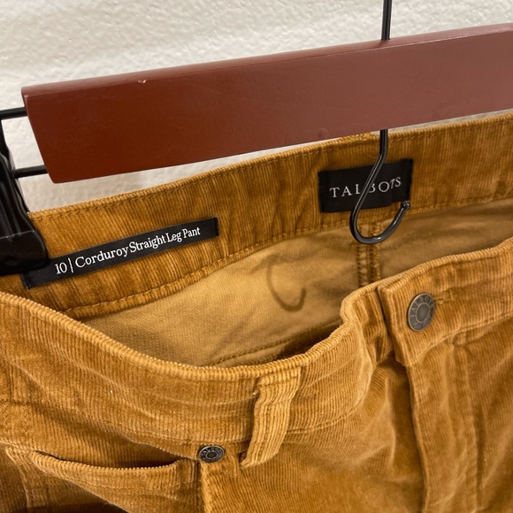 Talbots Camel Colored Stretch Corduroy Straight Leg Pants - Picture 3 of 5
